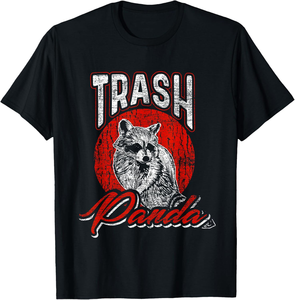 Trash Panda Raccoon T-Shirt - Black