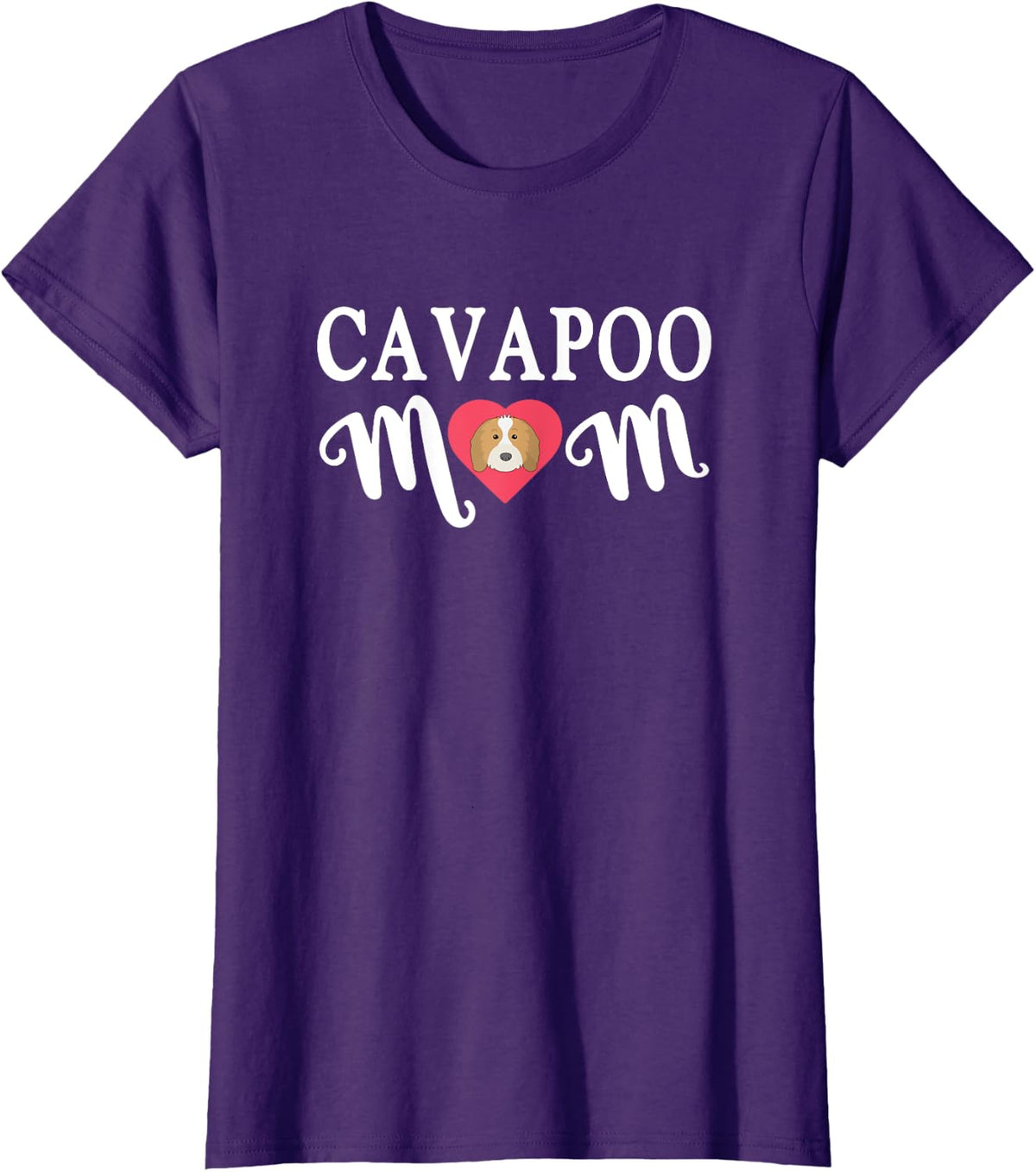 Cavapoo Mom T-Shirt, Love My Cavapoo Cute Shirt Gift - Purple