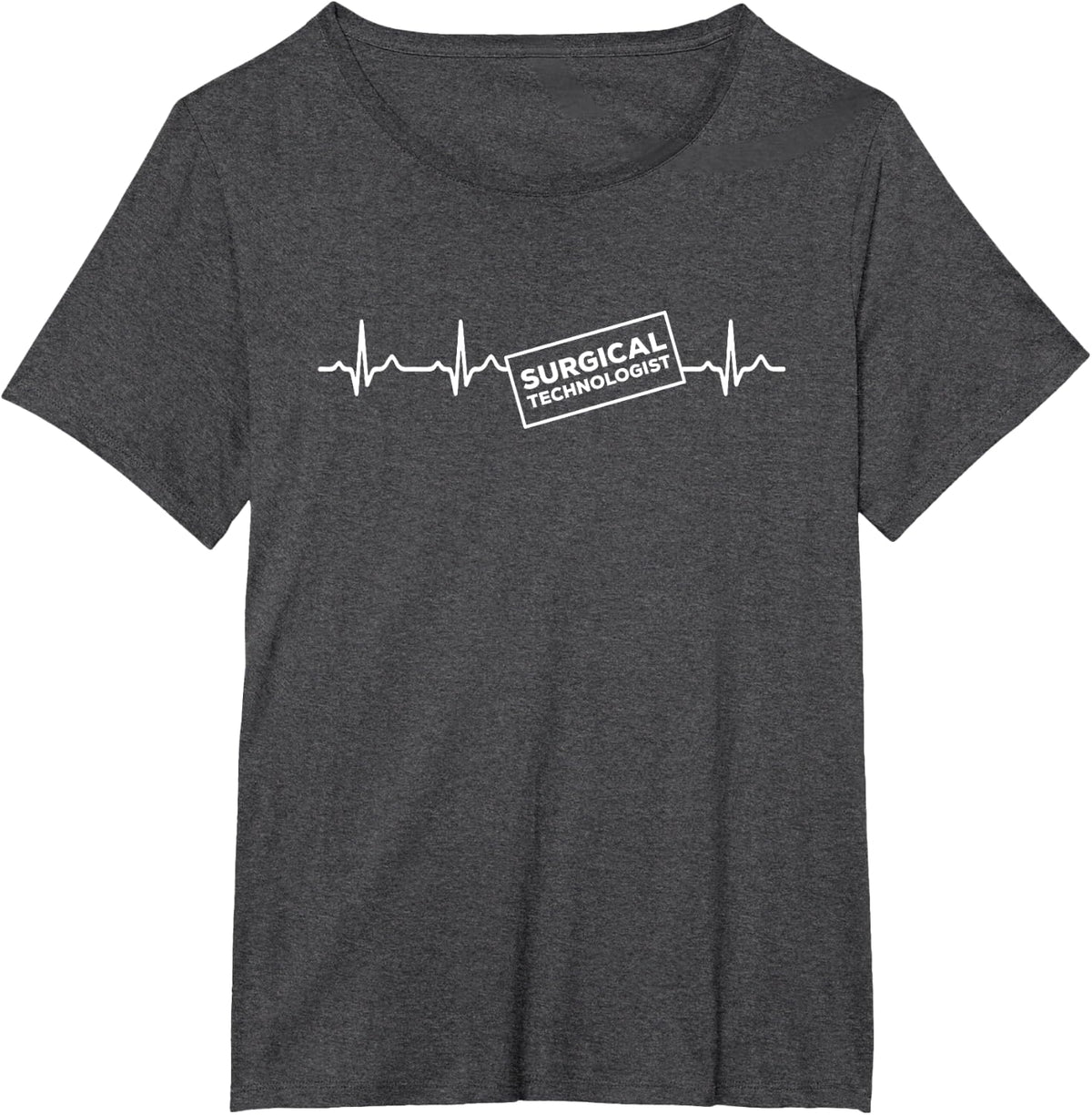 Surgical Technologist Heartbeat Apparel Scrub Tech Operating T-Shirt - Dark Heather Grey