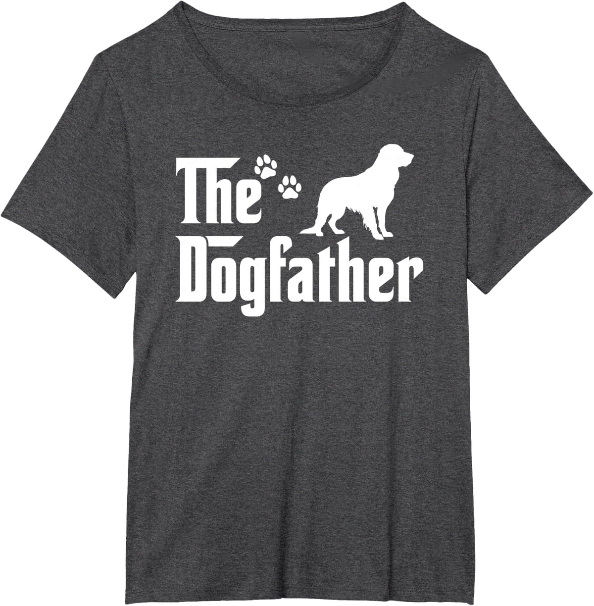 The Dogfather Tee Fathers day Gift Dog Dad Golden retriever T-Shirt - Dark Heather Grey