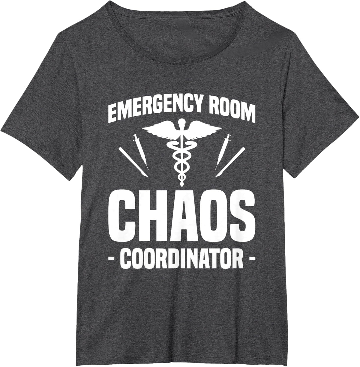 Emergency Room Chaos Coordinator ER Nurse Nurses RN T-Shirt - Dark Heather Grey