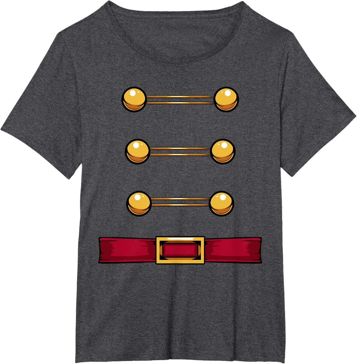 Nutcracker Uniform Soldier Christmas Nut Winter Santa T-Shirt - Dark Heather Grey