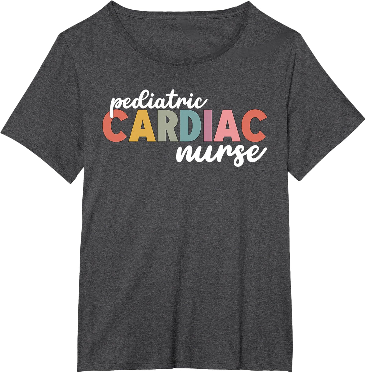 Pediatric Cardiac Nurse Cardiology Nursing Cardiovascular T-Shirt - Dark Heather Grey