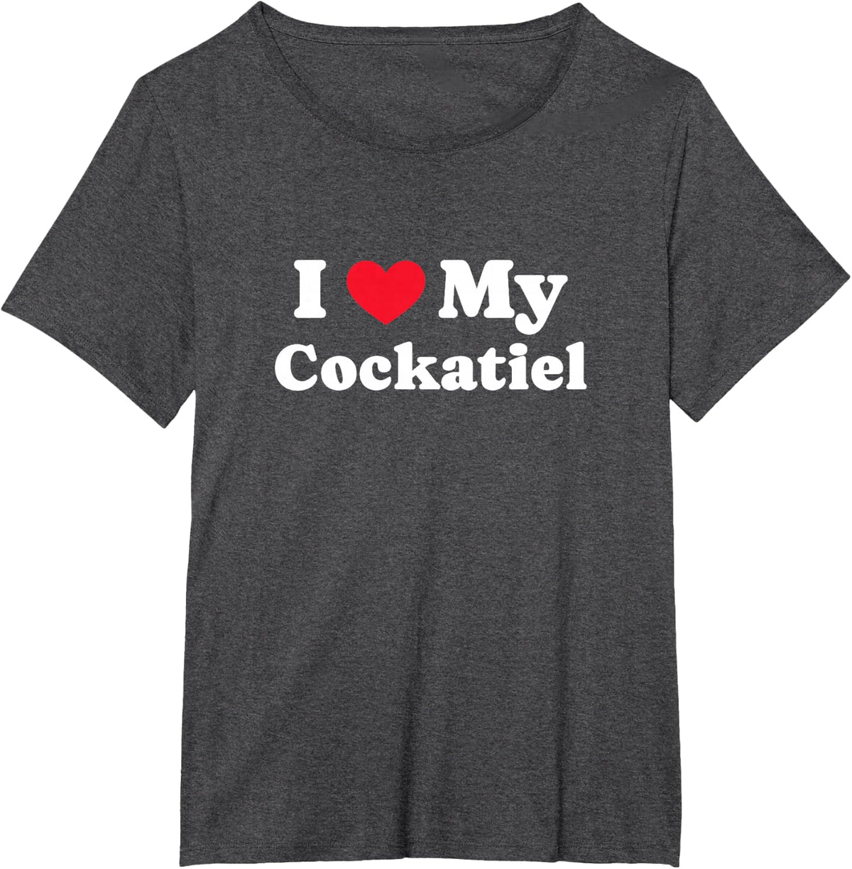 I Love My Cockatiel Tiel T-Shirt - Dark Heather Grey