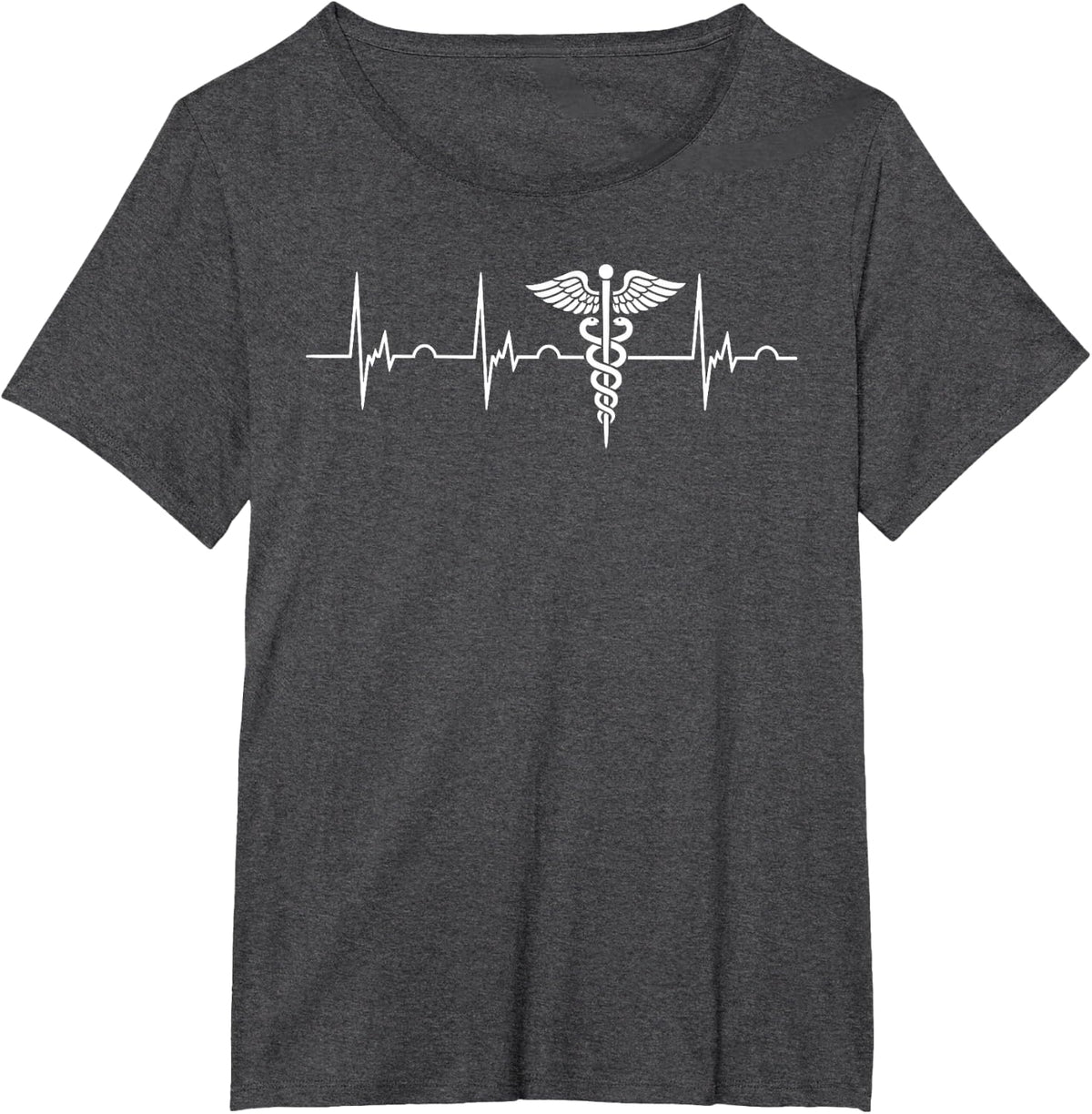 Funny ICU Nurse Art for Men Women ICU Registered Nurse T-Shirt - Dark Heather Grey