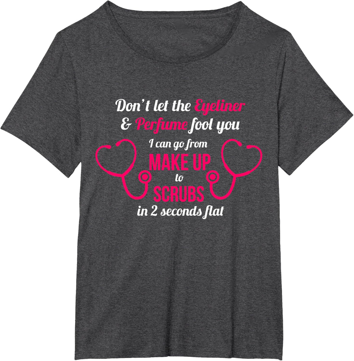 RN NP LVN CNA Nurse Life Scrub Funny Nursing Graduate Gift T-Shirt - Dark Heather Grey
