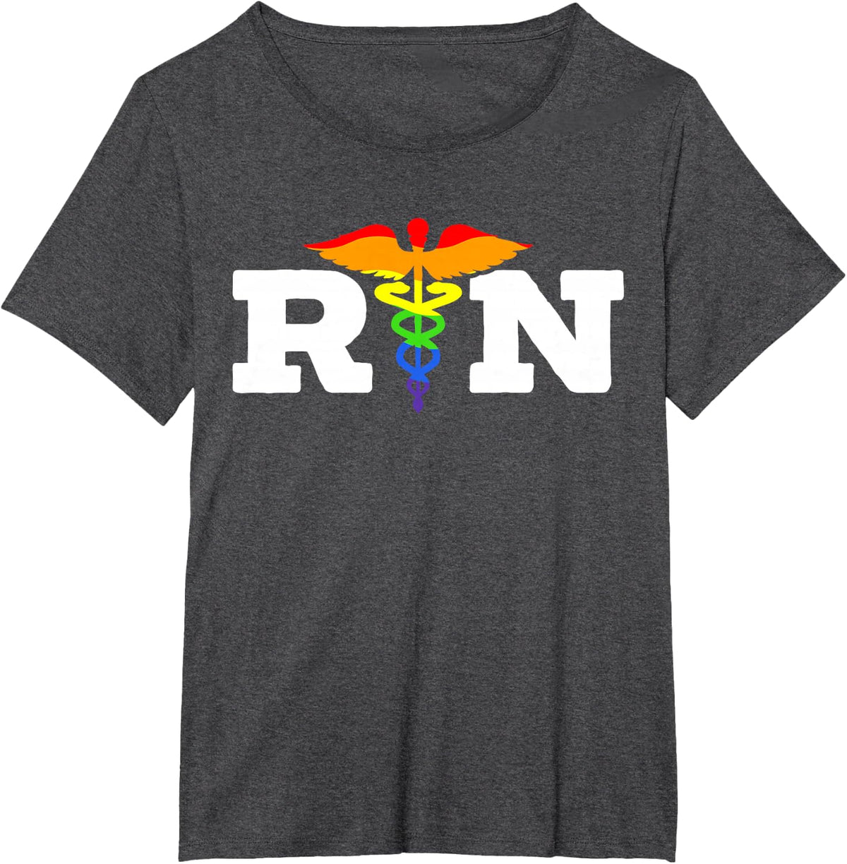 Nurse Gay Rainbow Pride March Medicine Ally Nursing T-Shirt Tee for Nurses - Dark Heather Grey