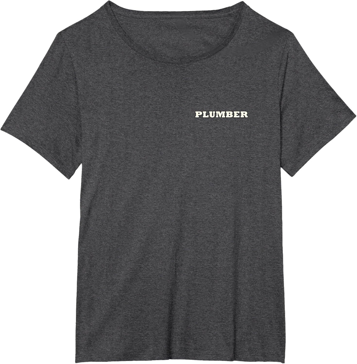 Plumber Plumbing Technician Trades Bold Typography T-Shirt - Dark Heather Grey