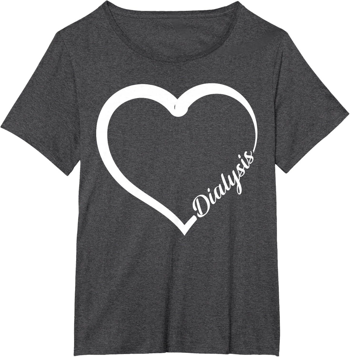 Dialysis Nurse Tech Technician Heart Tees T Shirts For Men Women Dialysis Nurse Appreciation - Dark Heather Grey