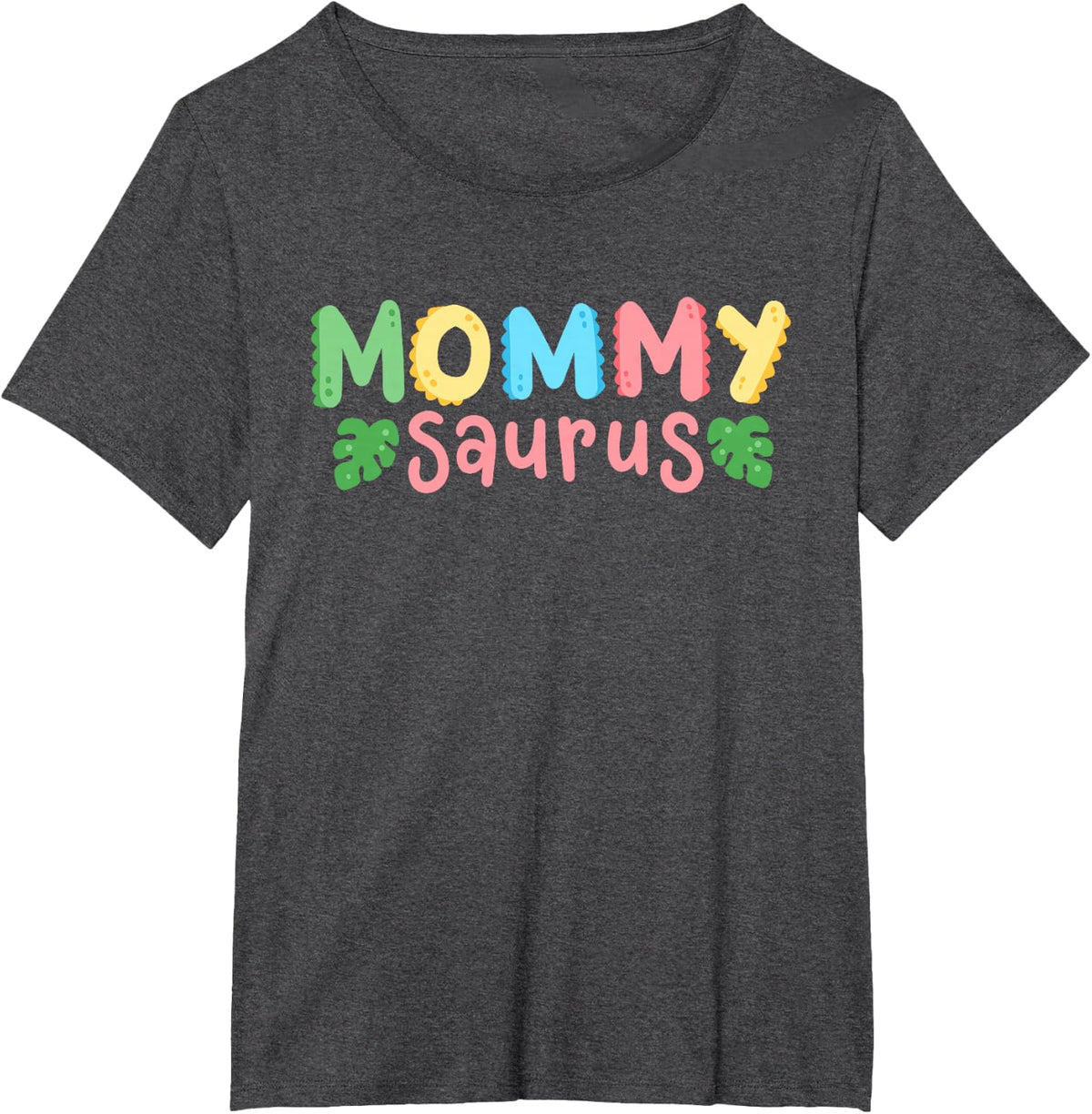 Mommy Saurus Kids Dinosaur Birthday Party Family Matching T-Shirt - Dark Heather Grey