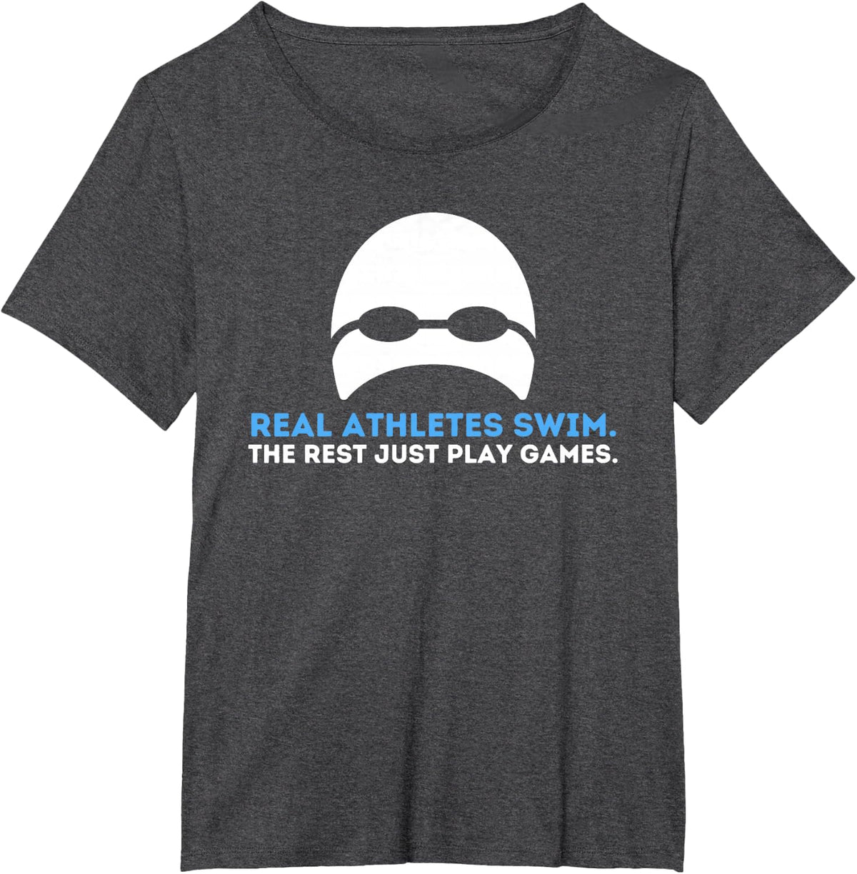 Real Athlees Swimming Swimming Water Sports T-Shirt - Dark Heather Grey