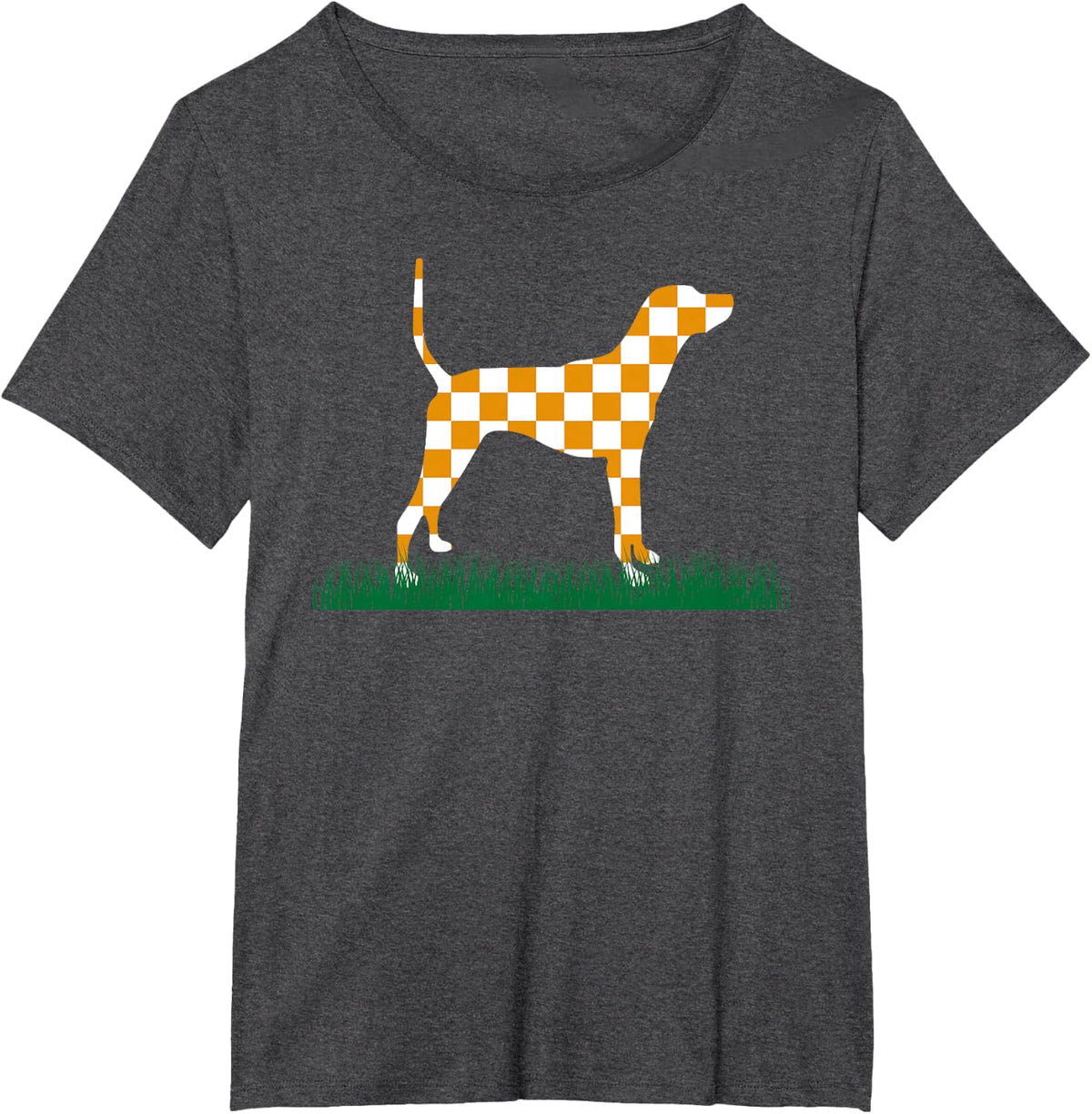 Tennessee Hound Orange White: Vintage Dog Fan Game T-Shirt for Men Women - Dark Heather Grey