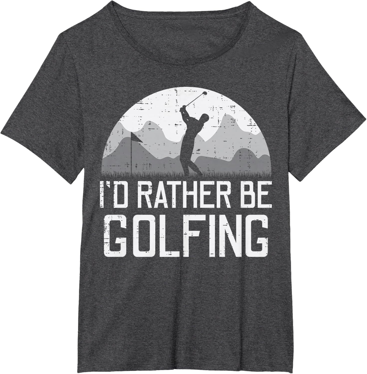 Id Rather Be Golfing Golfer Golf Player Dad Men Women Kids T-Shirt - Dark Heather Grey