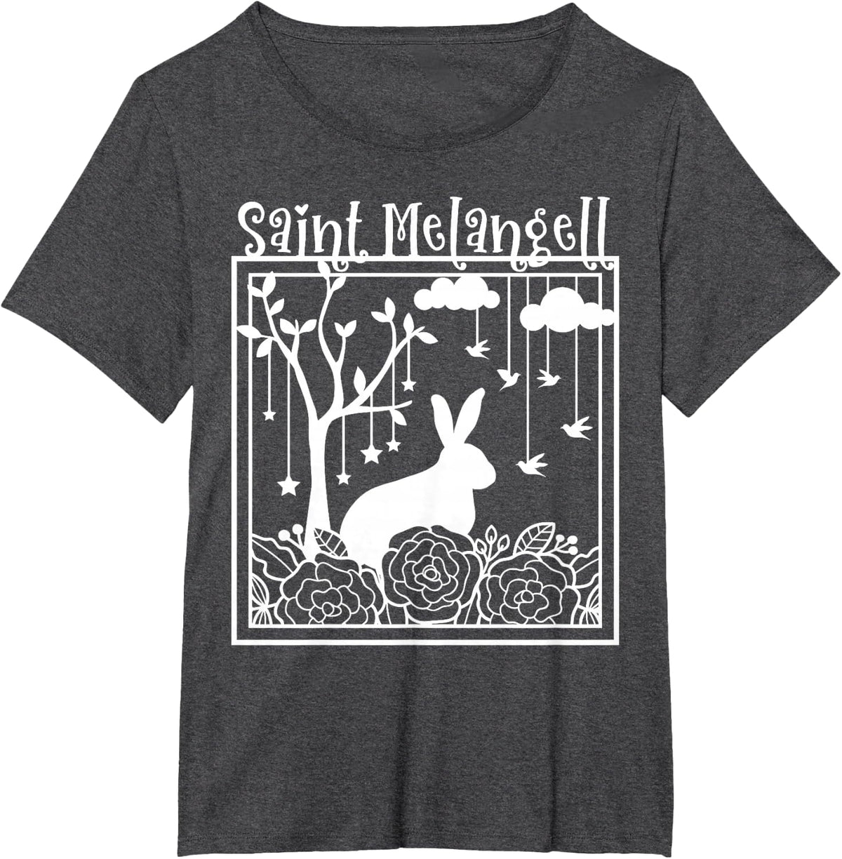 St Melangell Hares Rabbit Owner Catholic T-Shirt - Dark Heather Grey