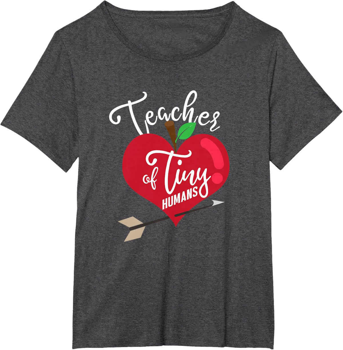 Little Human Teacher Preschool Teacher Teaching Gift T-Shirt - Dark Heather Grey