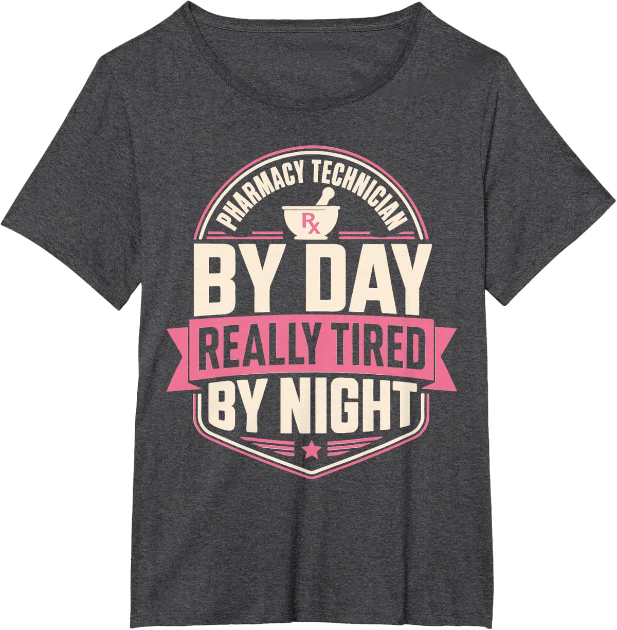 Funny Pharmacy Technician Rx Tech Pharmacy T-Shirt - Dark Heather Grey