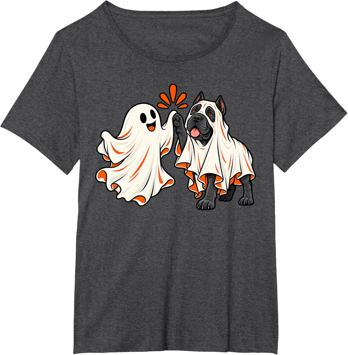Spooky Ghost Cane Corso Dog Halloween Costume for Women Men T-Shirt - Dark Heather Grey