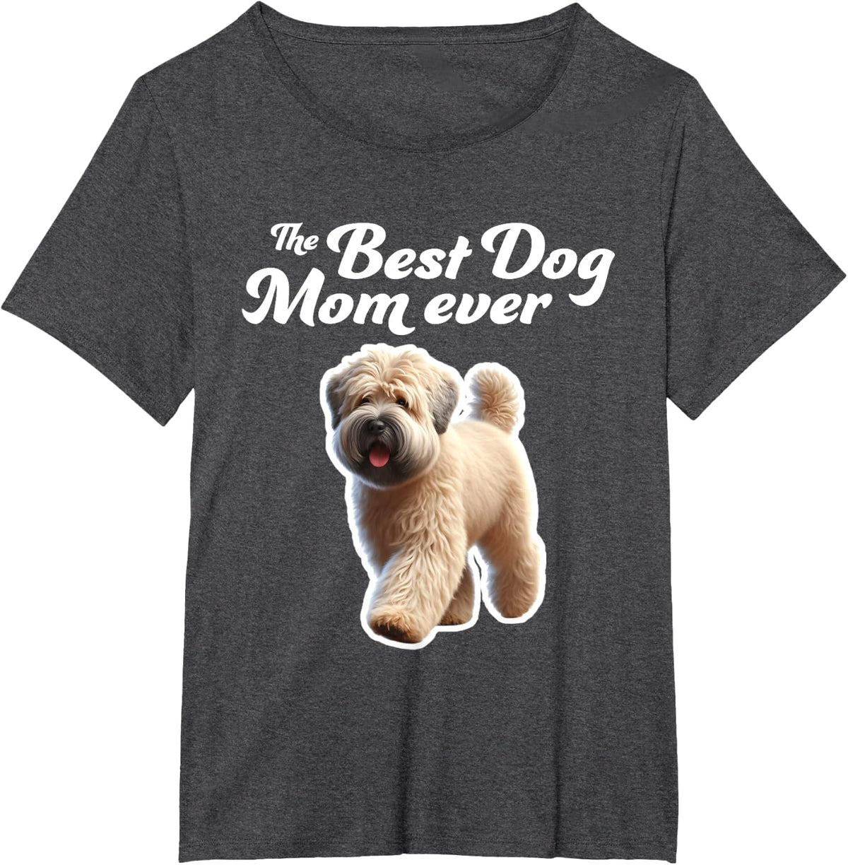 Best Dog Mom Ever - Soft Coated Wheaten Terrier T-Shirt - Dark Heather Grey