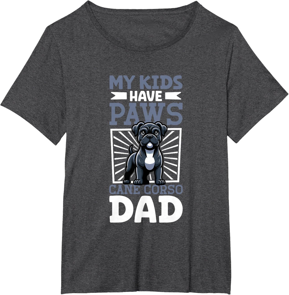Cane Corso Dad T-Shirt - Dark Heather Grey