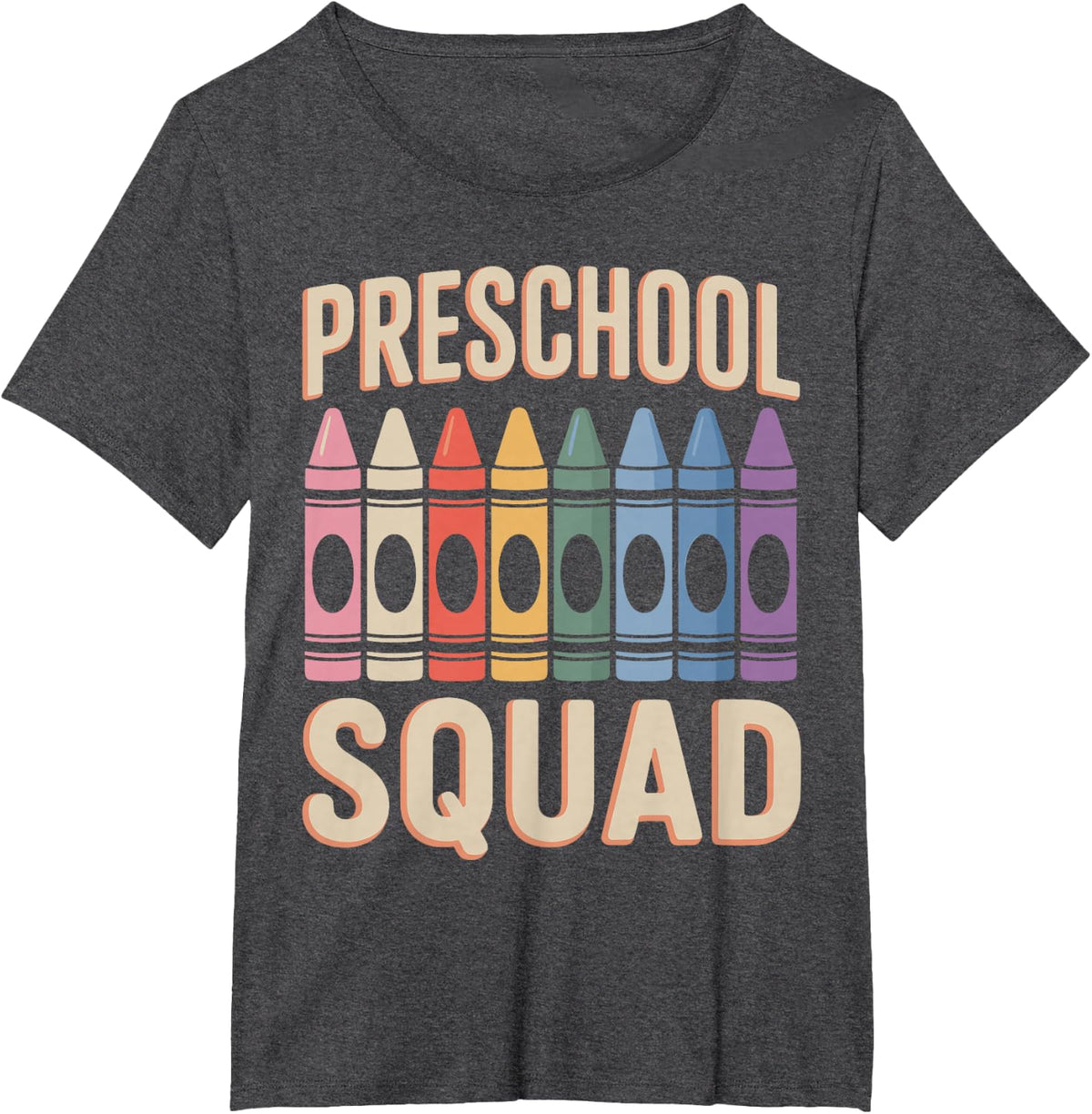 Preschool Squad Funny Preschool Teacher Pre-K T-Shirt - Dark Heather Grey