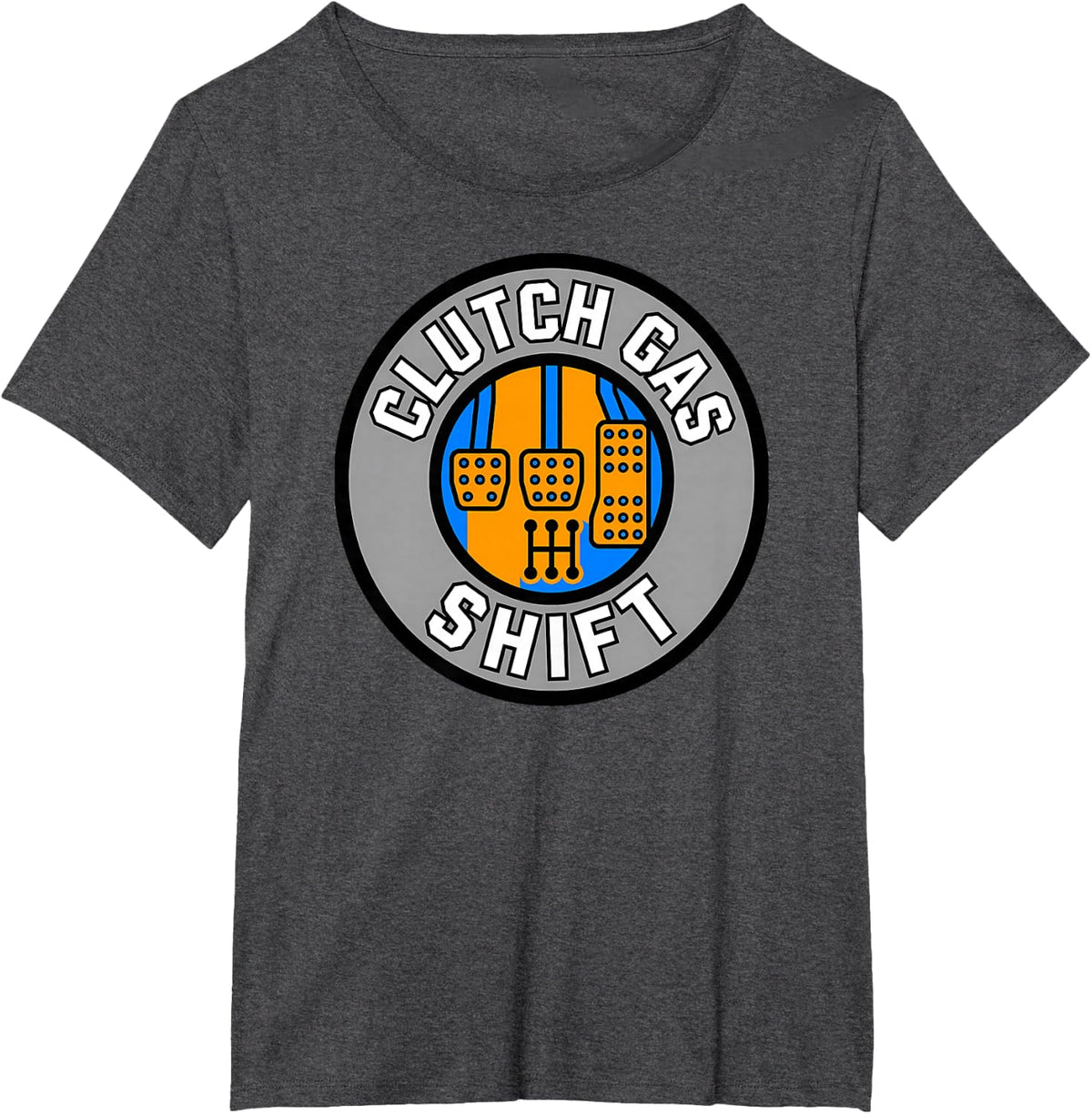 Manual Transmission Clutch Gas Shift Car Enthusiast T-Shirt - Dark Heather Grey