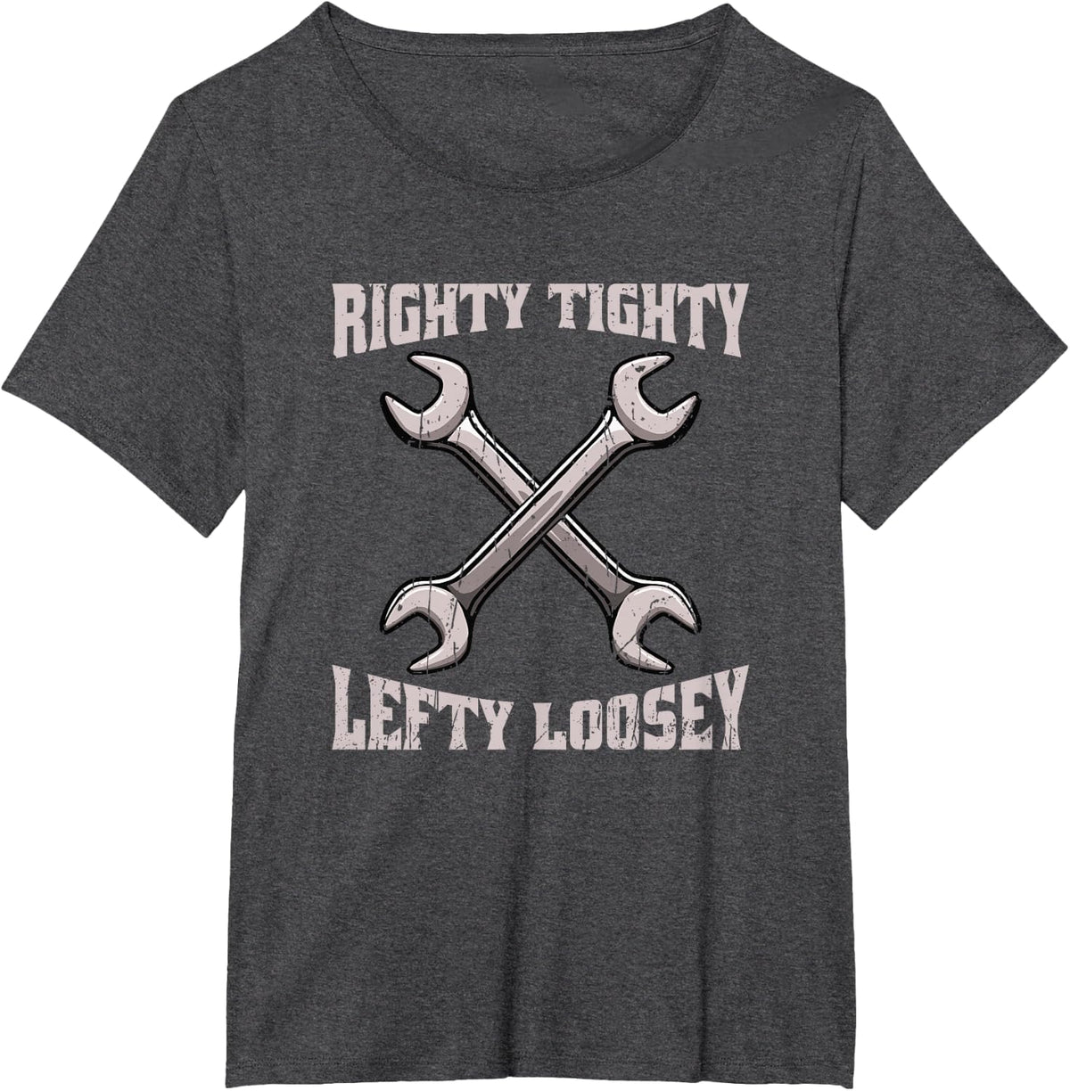 Righty tighty Lefty loosey - tool T-Shirt - Dark Heather Grey