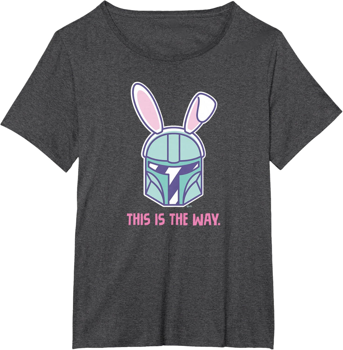 Star Wars The Mandalorian Easter Bunny Ears This is the Way T-Shirt - Dark Heather Grey