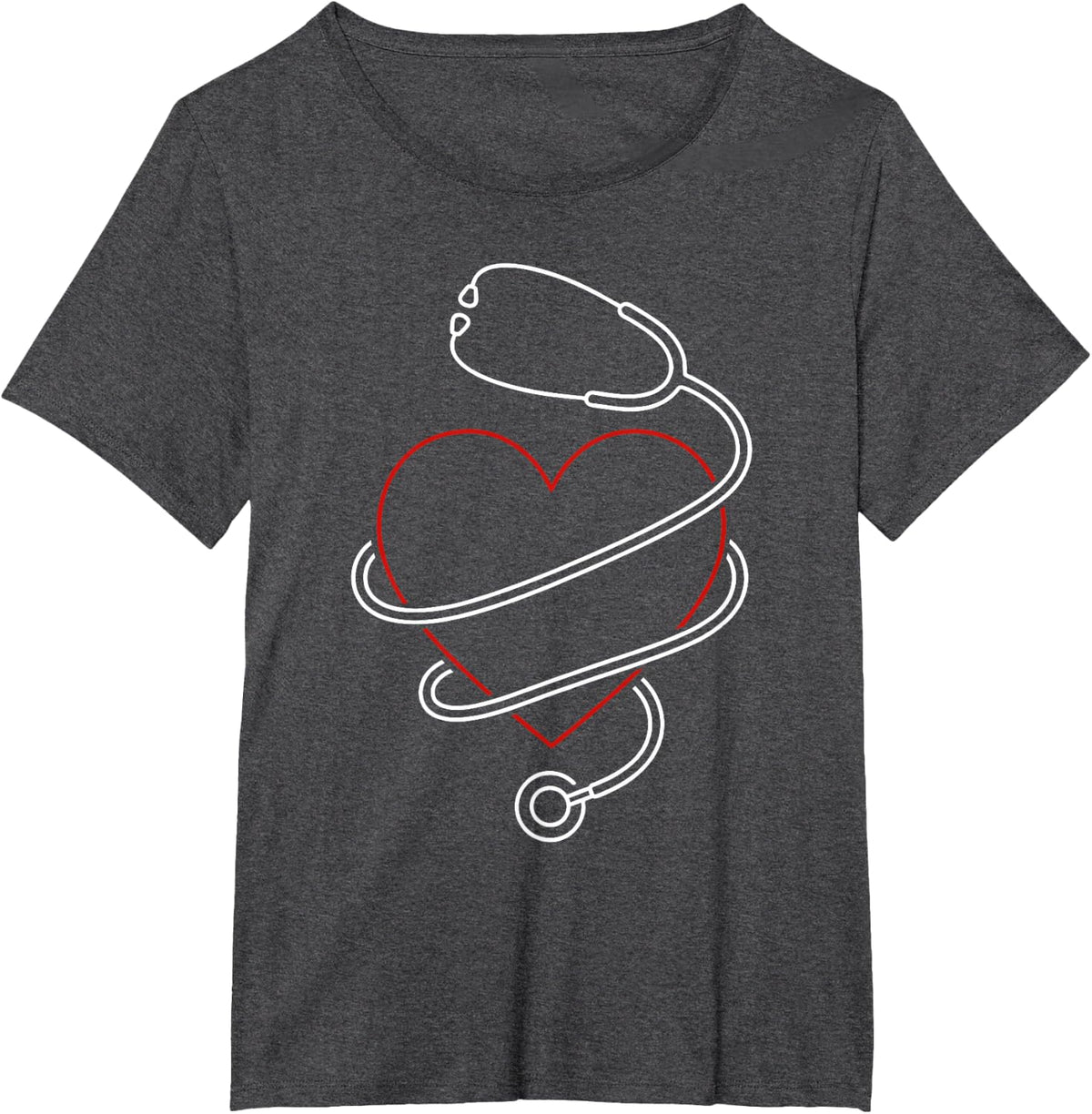 Nurse Week Appreciation Minimalist Nurse T-Shirt - Dark Heather Grey