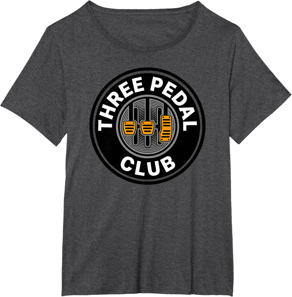 Manual Transmission Three Pedal Club Car Enthusiast T-Shirt - Dark Heather Grey