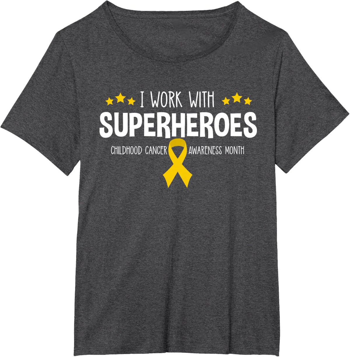 Pediatric Oncology Tshirt RN Nurse Oncologist Ribbon T-Shirt - Dark Heather Grey