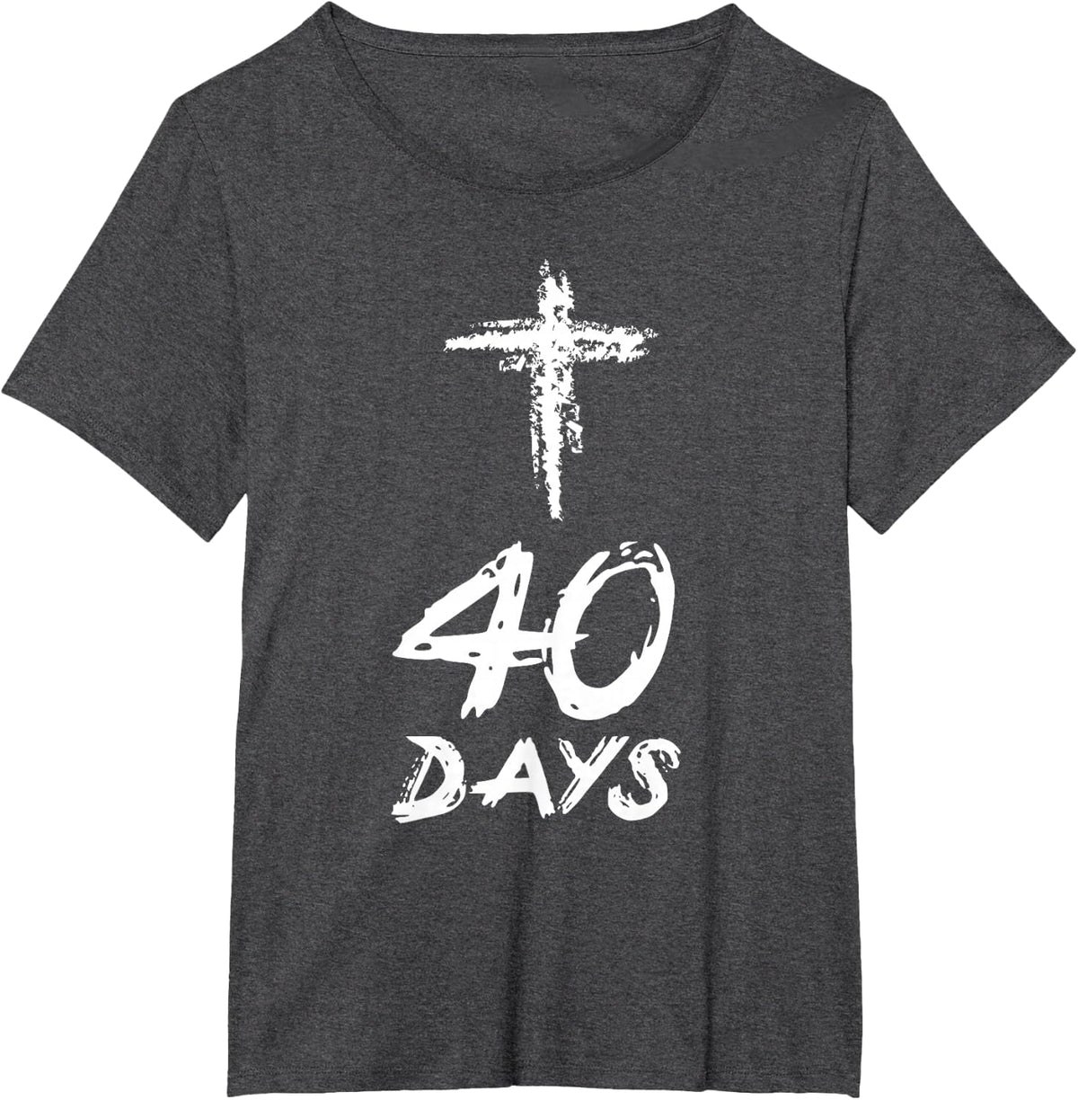 Lent T shirt - Catholic 40 Days T-Shirt - Dark Heather Grey