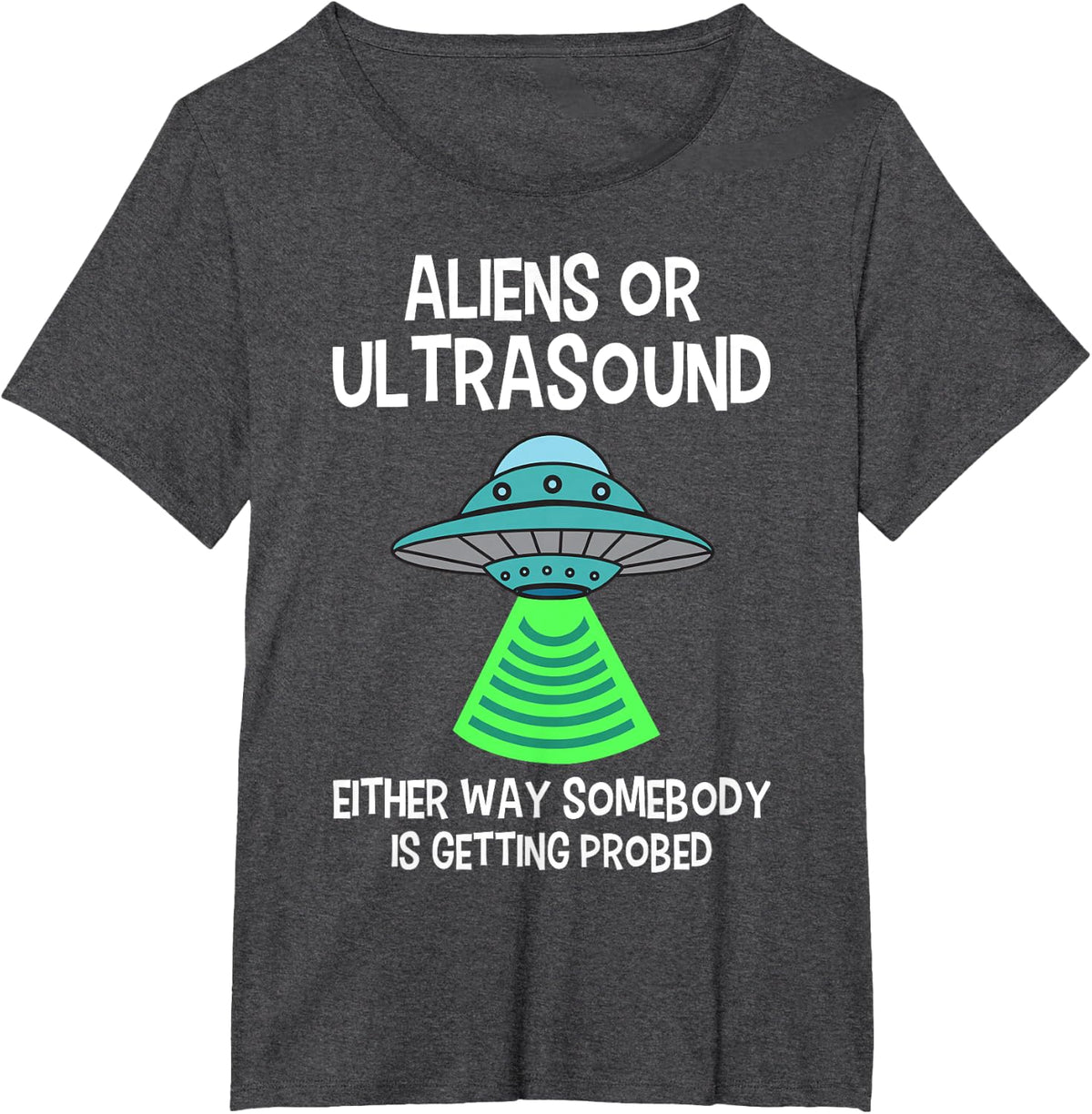 Ultrasound Tech Alien Apparel Unisex-Adults Black T-Shirt Small Classic Fit Short Sleeve Medical Ultrasound Themed Shirts -