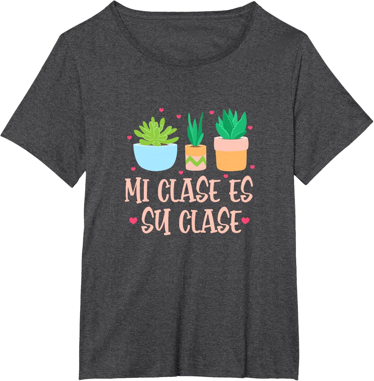 Mi Clase Es Su Clase Funny Spanish Teacher Back to School T-Shirt - Dark Heather Grey