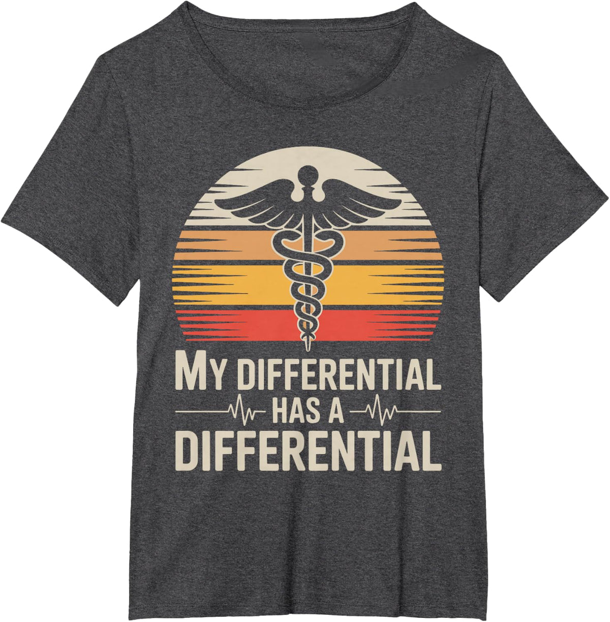 My Differential Has A Differential Funny Nurse Practitioner T-Shirt - Dark Heather Grey