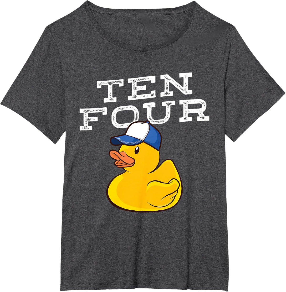 ten four - trucker rubber duck T-Shirt - Dark Heather Grey