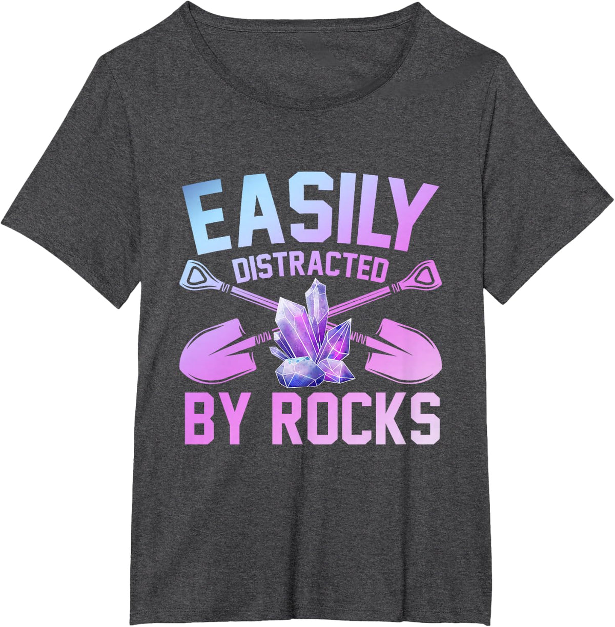 Slightly distracted by rocks geology T-Shirt - Dark Heather Grey