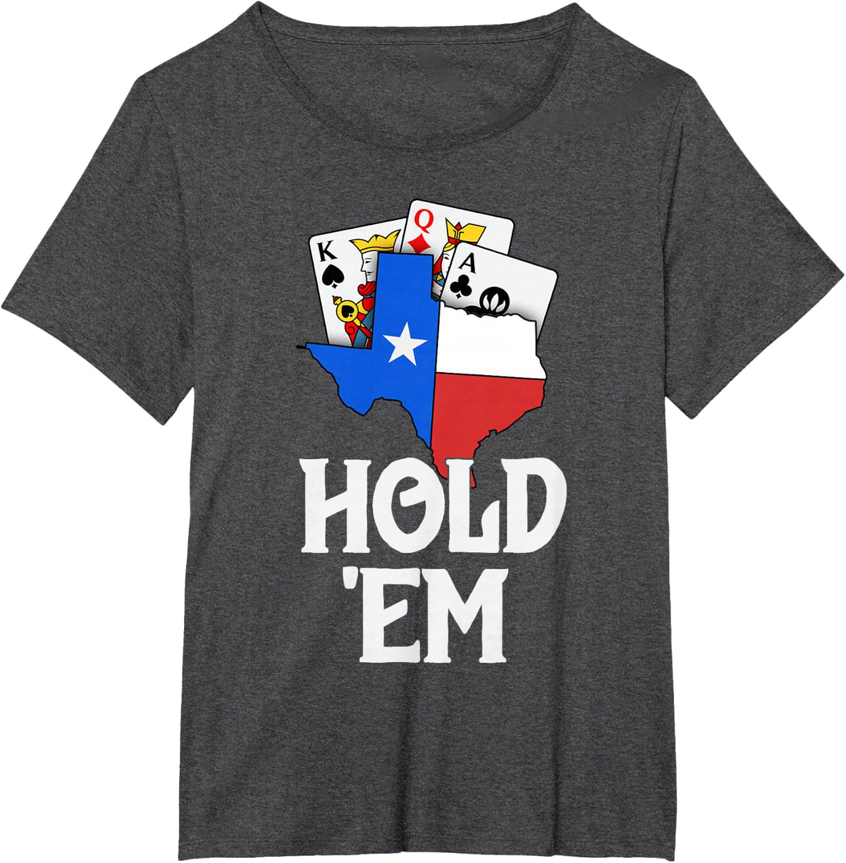 Texas Holdem Shirts For Men Texas Flag Hold Em Poker Gift T-Shirt - Dark Heather Grey