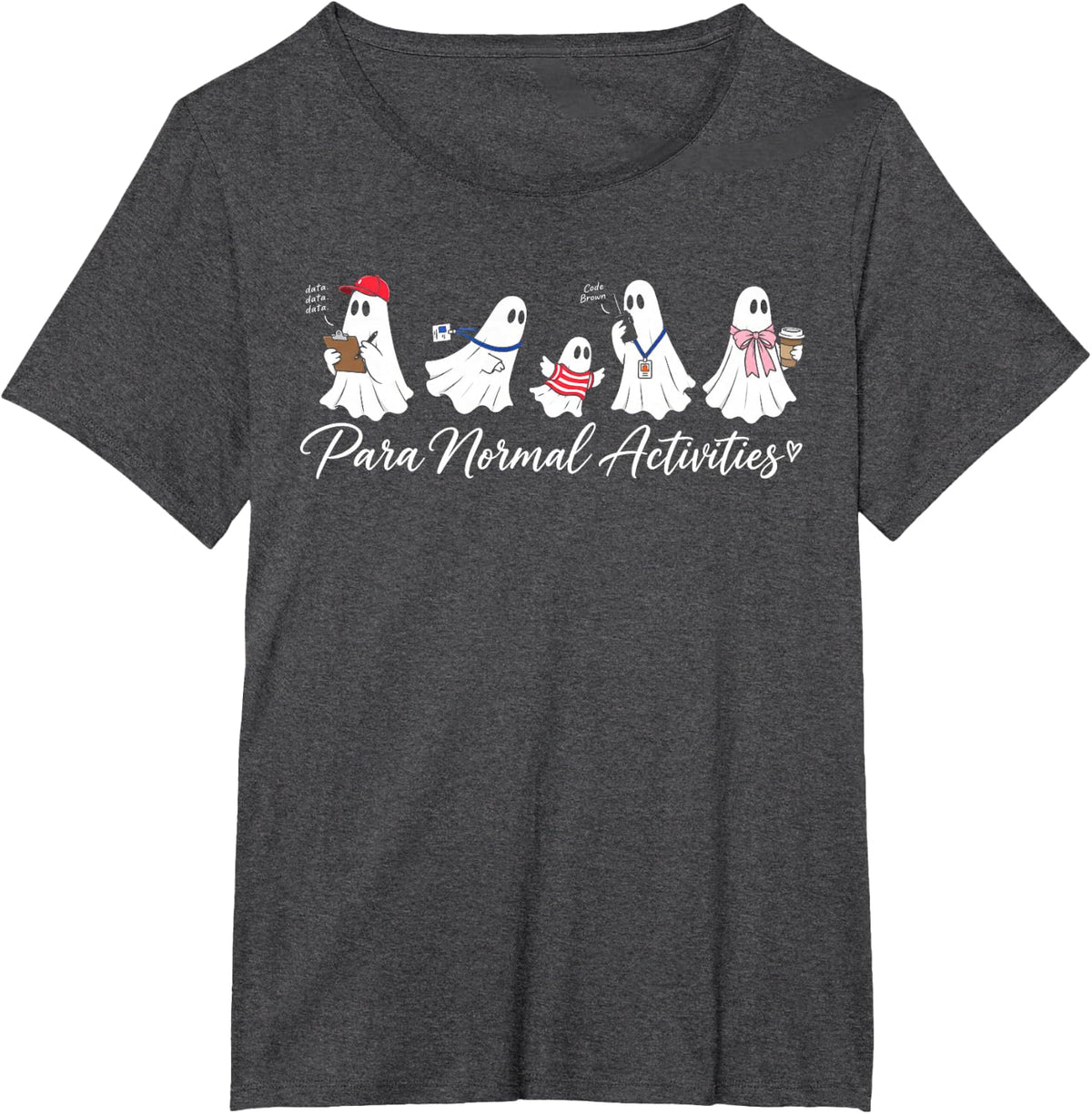 para Normal Activities SPED Teacher Ghost Halloween Women T-Shirt - Dark Heather Grey