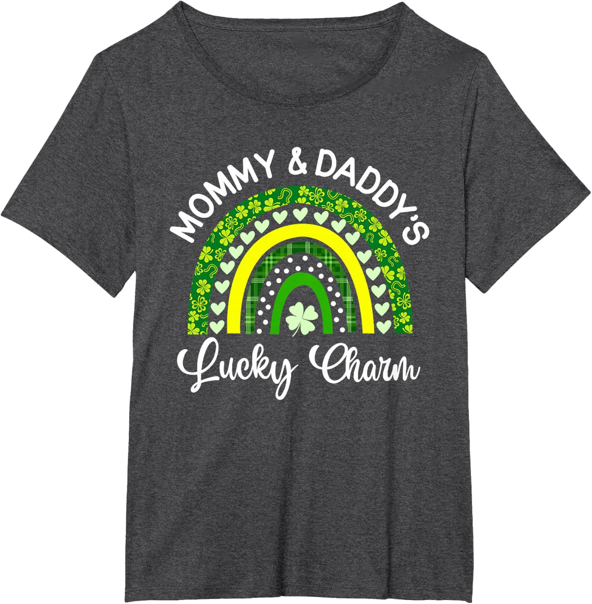 Mommy And Daddys Little Lucky Charm For Boys Girls Toddlers T-Shirt - Dark Heather Grey