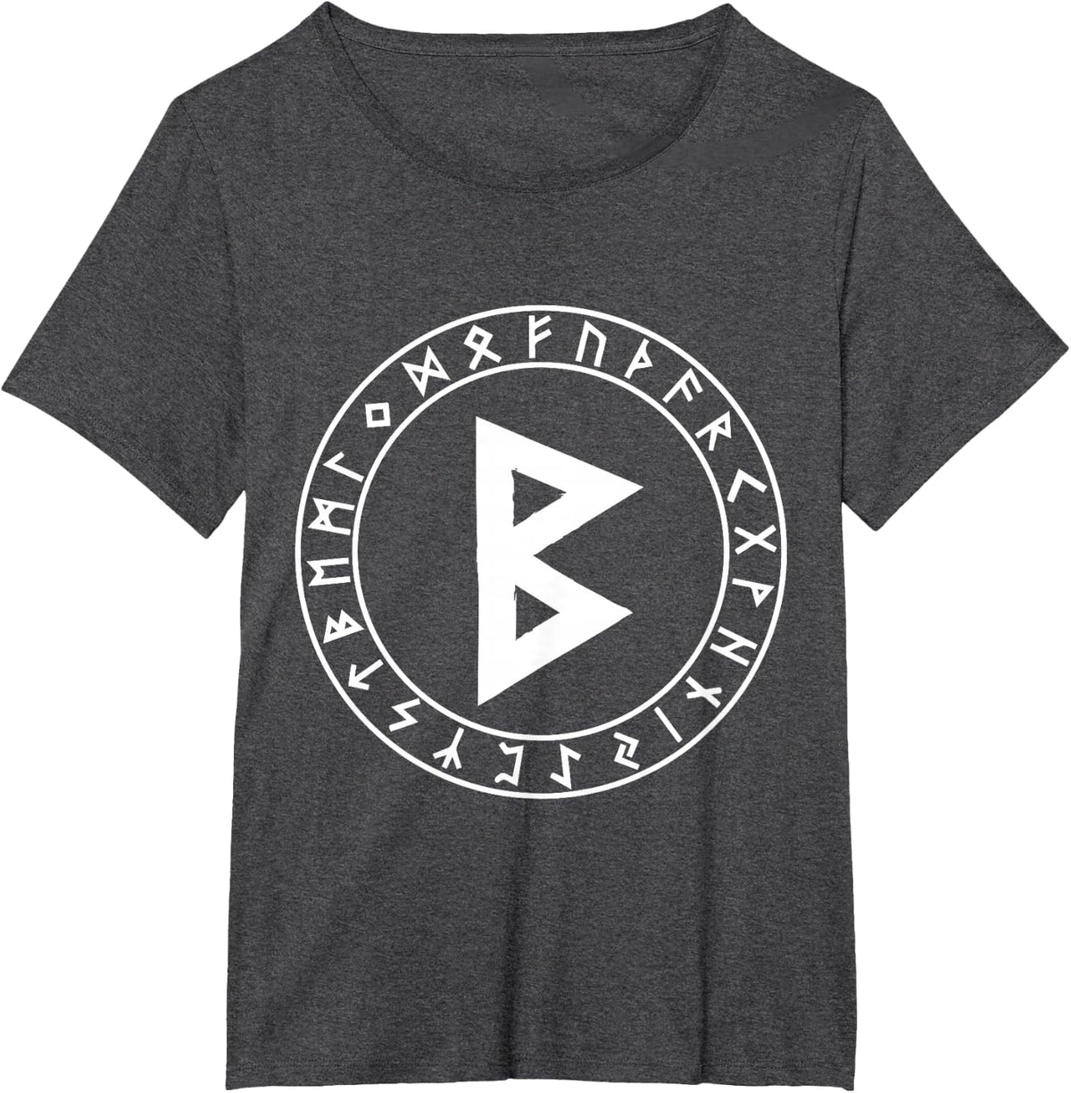 Berkana Rune Viking Rune Norse Pagan Wicca Witchcraft T-Shirt - Dark Heather Grey