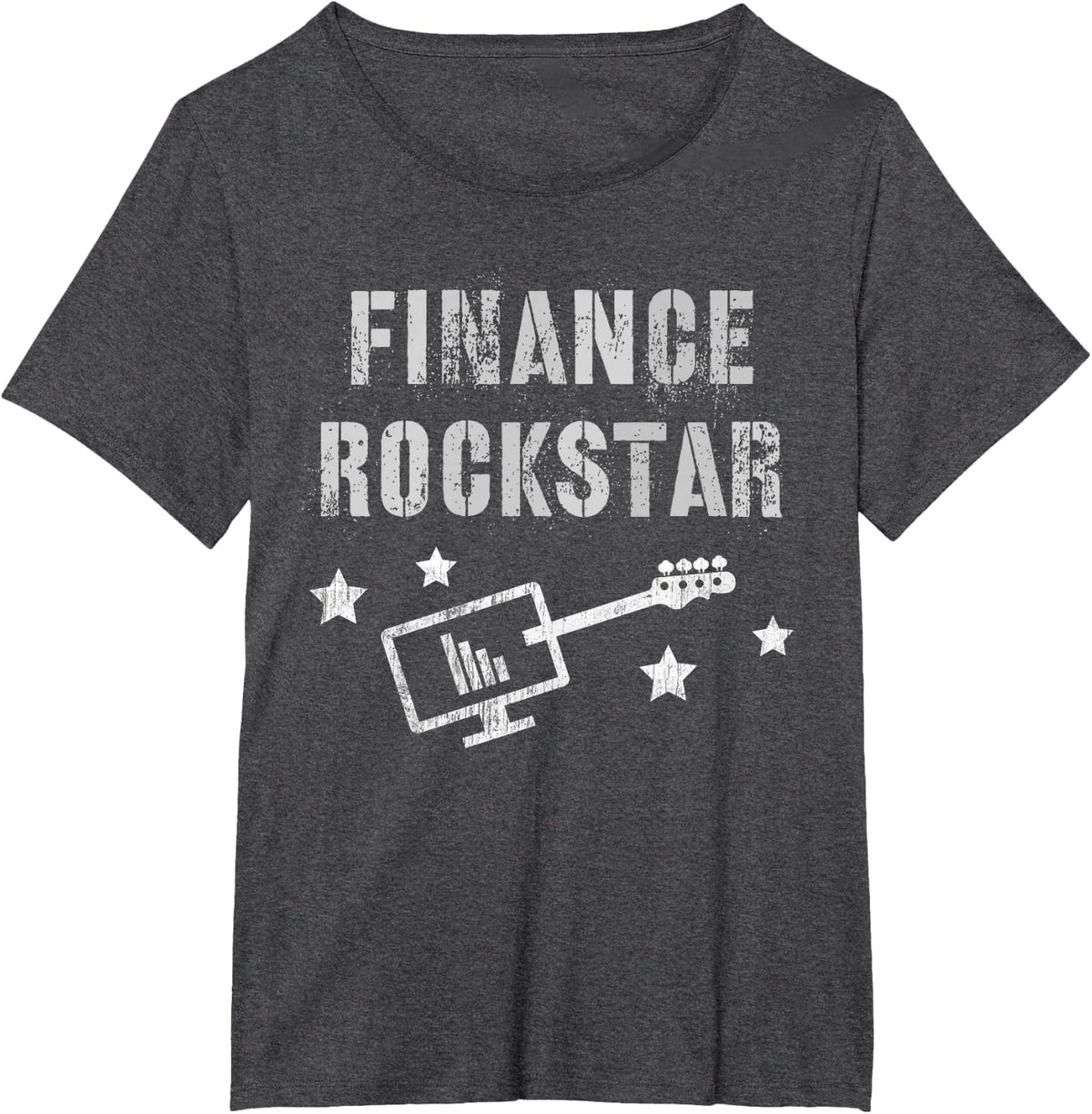 Awesome FINANCE ROCKSTAR Management School Team Appreciation T-Shirt - Dark Heather Grey