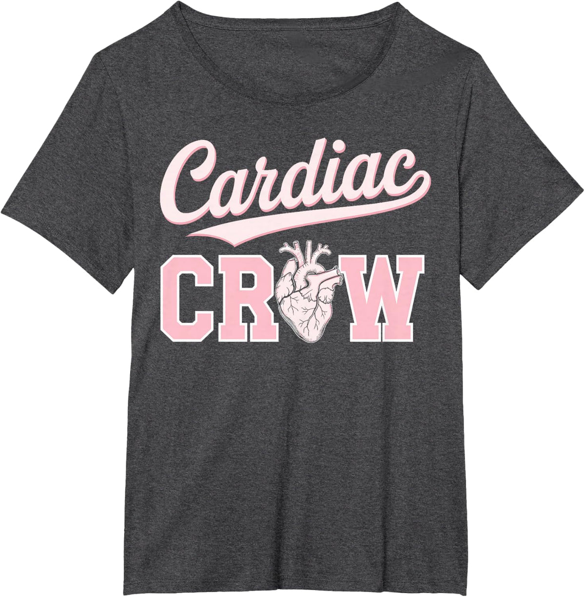 Cardiac Crew Cardiology Cardiac Nurse T-Shirt - Dark Heather Grey