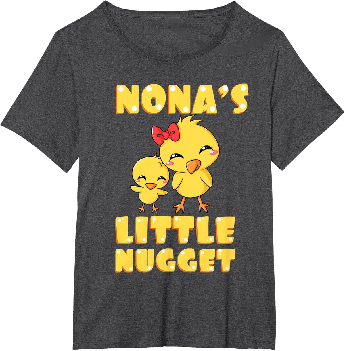 Nona's Little Nugget Chicken Lover Grandmother Mother's Day T-Shirt - Dark Heather Grey