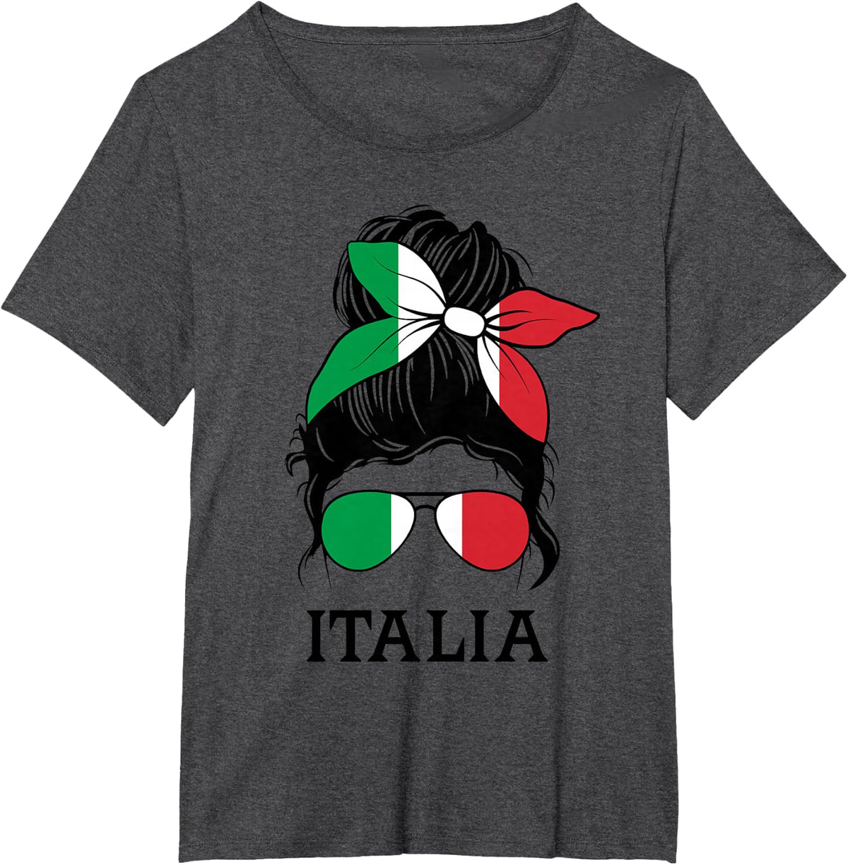 Italia Graphic Design for Girls Kid Italian Toodler T-Shirt - Dark Heather Grey