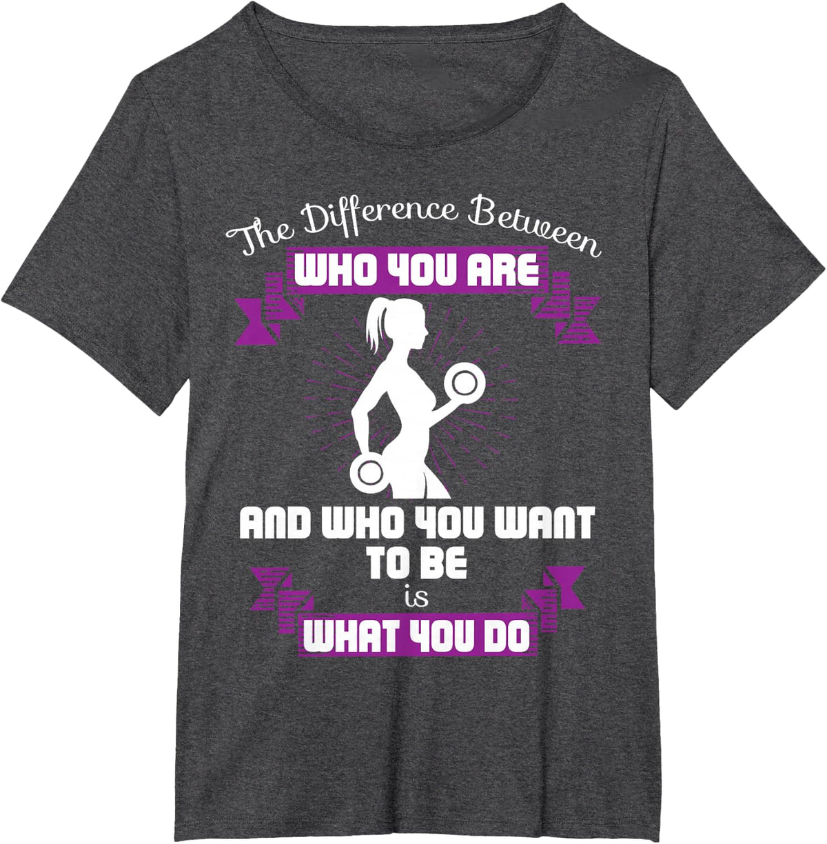 Women Workout Quote Gym Saying Cool Fitness Lover Gift T-Shirt - Dark Heather Grey