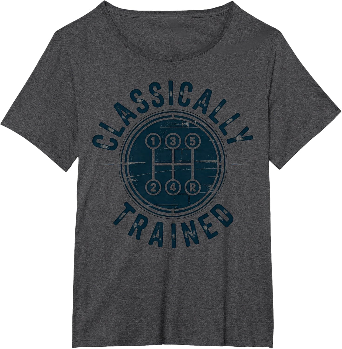Driver Manual Car Retro Gearshift Racing Classically Trained T-Shirt - Dark Heather Grey