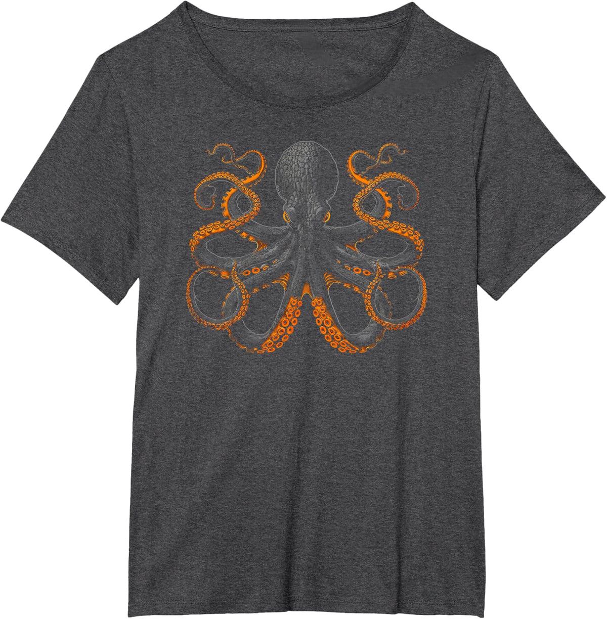 Octopus Shirt for Men / Retro-Inspired T-Shirt T-Shirt - Dark Heather Grey