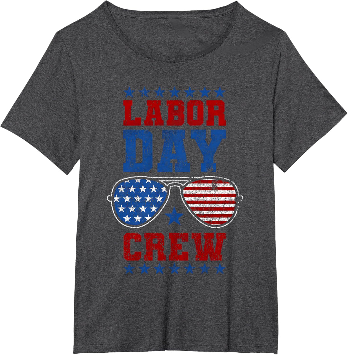 Labor Day Workers Appreciation American Flag Men Patriotic T-Shirt - Dark Heather Grey