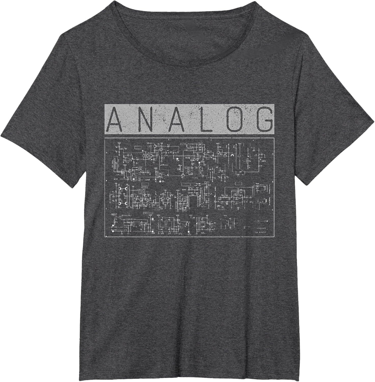 Synthesizer Music Synth Drum Machine Vintage T-Shirt - Men's Black Small Classic Fit T-Shirt - Dark Heather Grey
