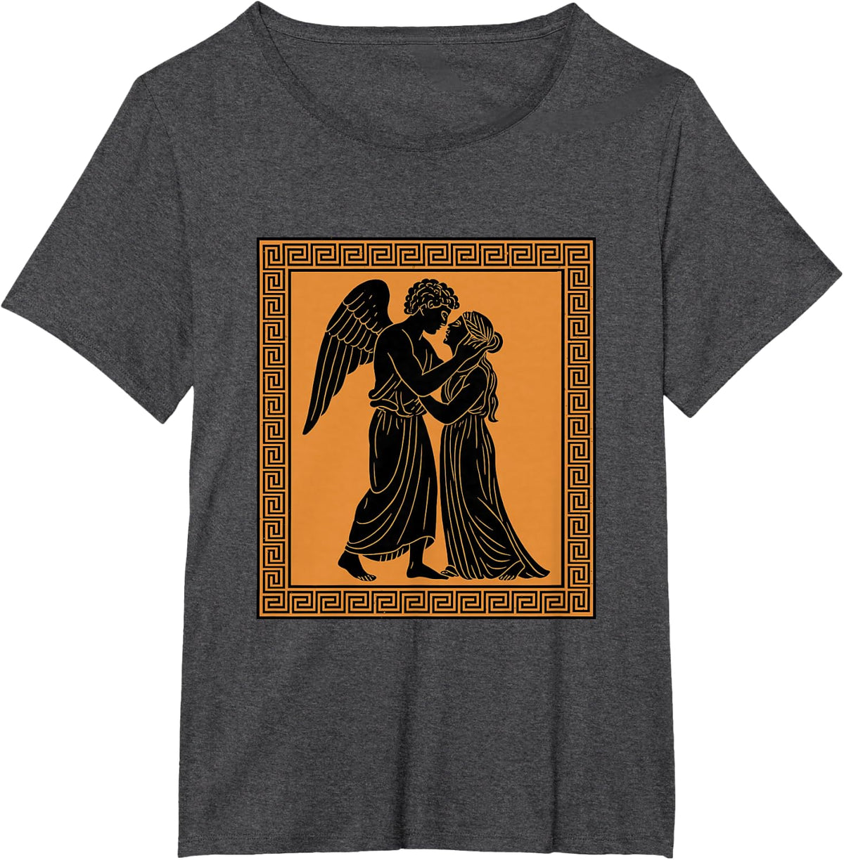 Eros and Psyche Legend Gods Greek Mythology History Myths T-Shirt - Dark Heather Grey